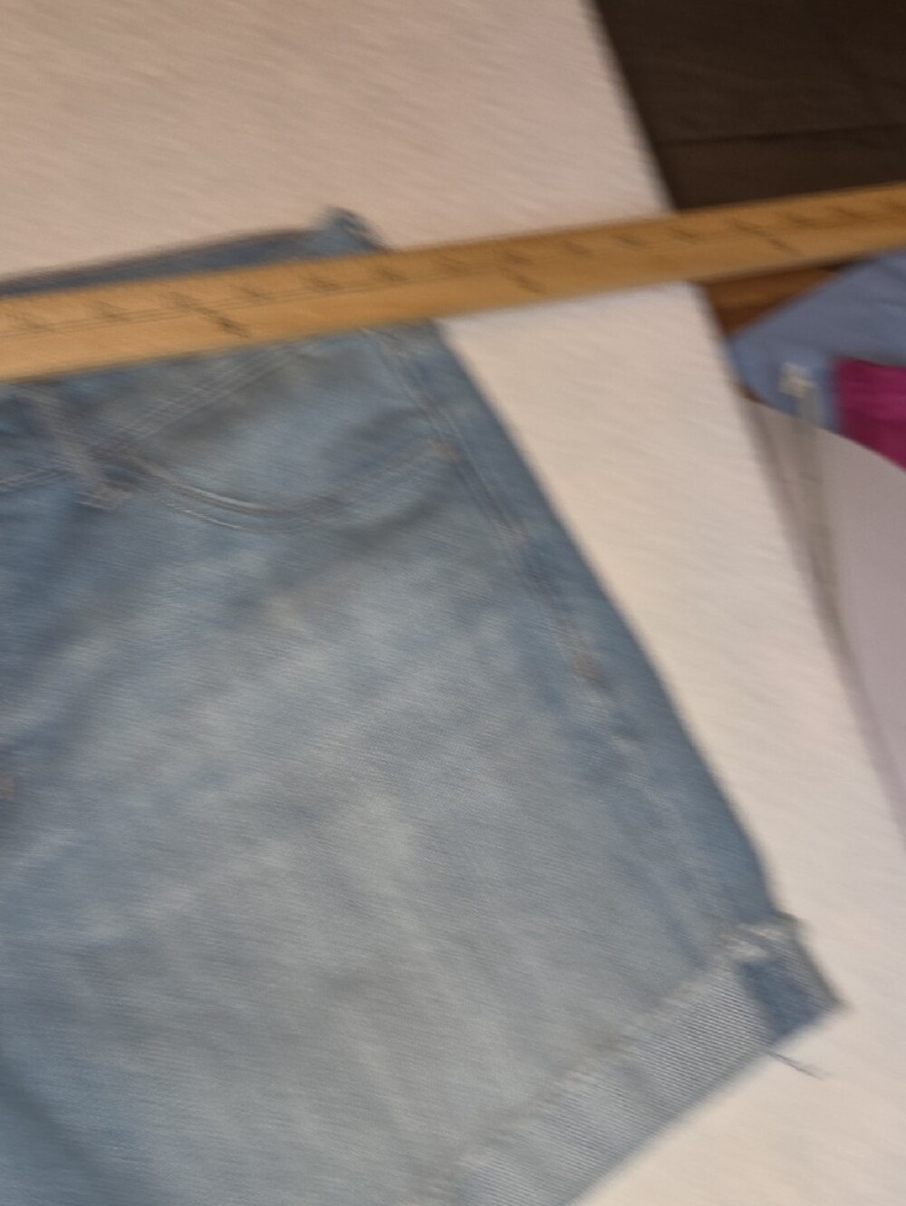 Old Navy Sweetheart Light Blue Rolled Hem Denim Shorts - Picture 5 of 8
